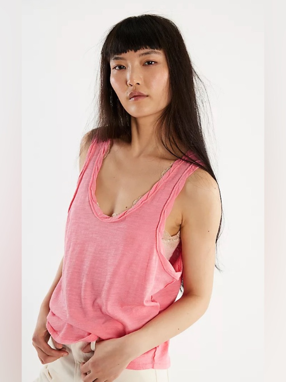 Free People Easy Tank in Pink Size Medium